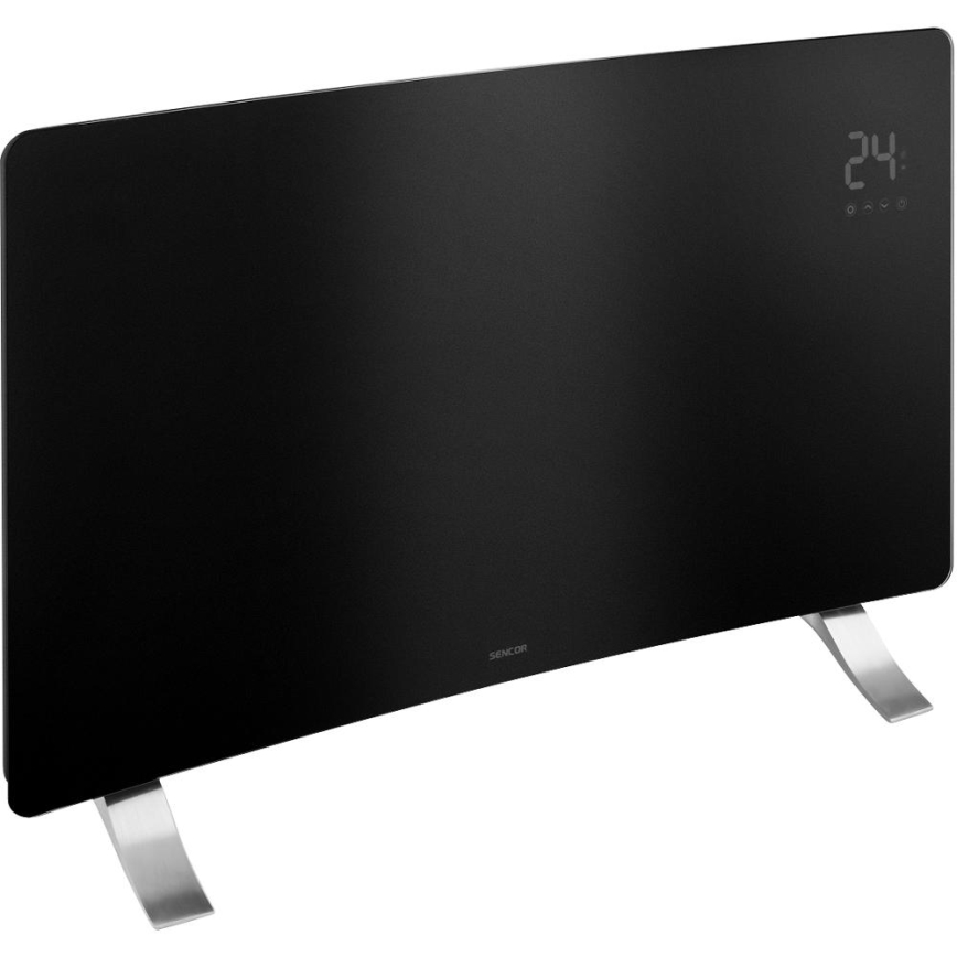 Sencor - Розумний електричний обігрівач/конвектор 1200/2400 Вт/230 В IP24 Wi‑Fi чорний
