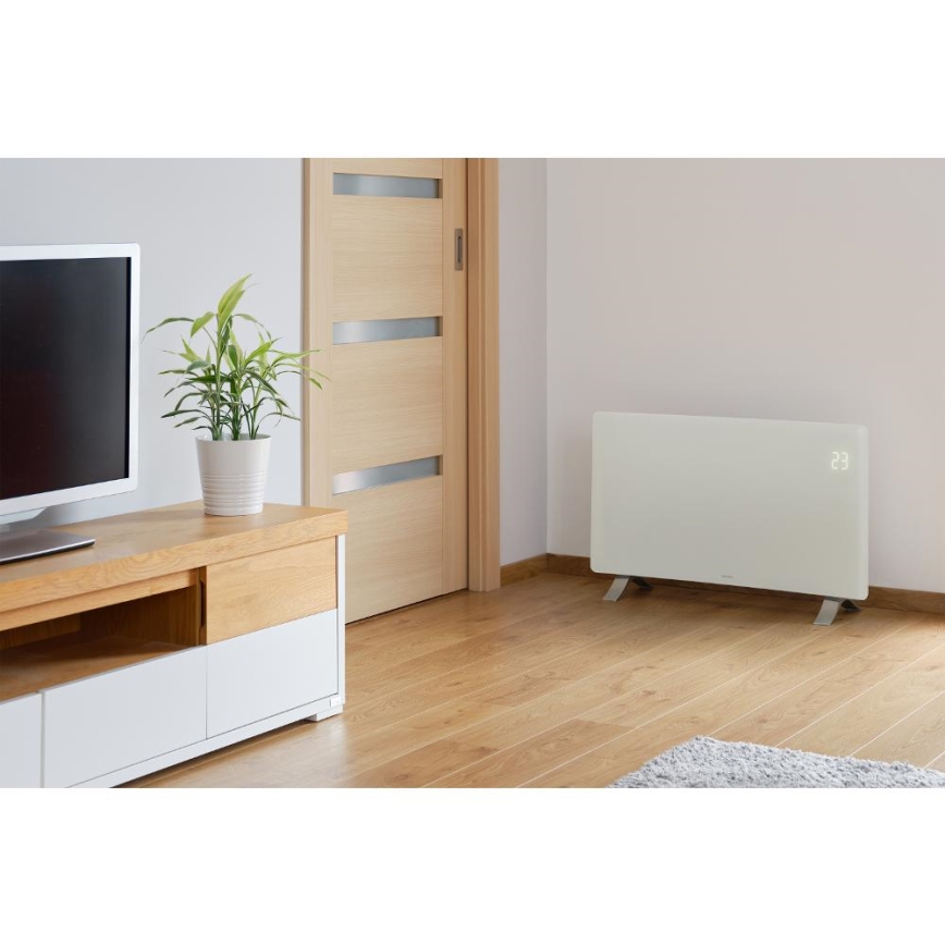 Sencor - Розумний електричний обігрівач/конвектор 1200/2400Вт/230В IP24 Wi-Fi білий