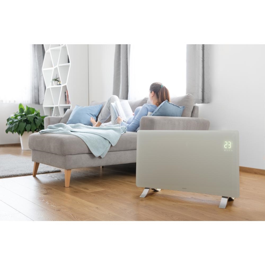 Sencor - Розумний електричний обігрівач/конвектор 1200/2400Вт/230В IP24 Wi-Fi білий