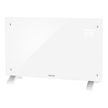 Sencor - Розумний електричний обігрівач/конвектор 2000 Вт/230 В IP24 Wi-Fi білий + пульт дистанційного керування