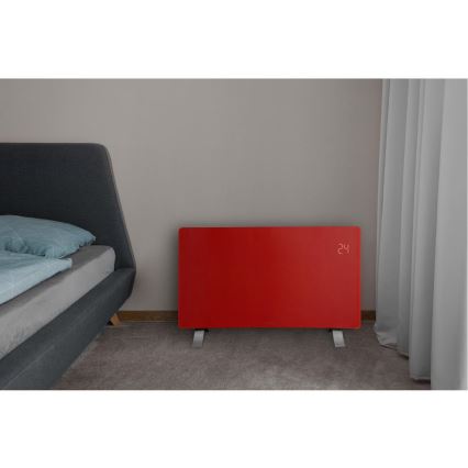 Sencor - Розумний електричний прямий обігрівач/конвектор 1200/2400 Вт/230 В IP24 Wi-Fi червоний