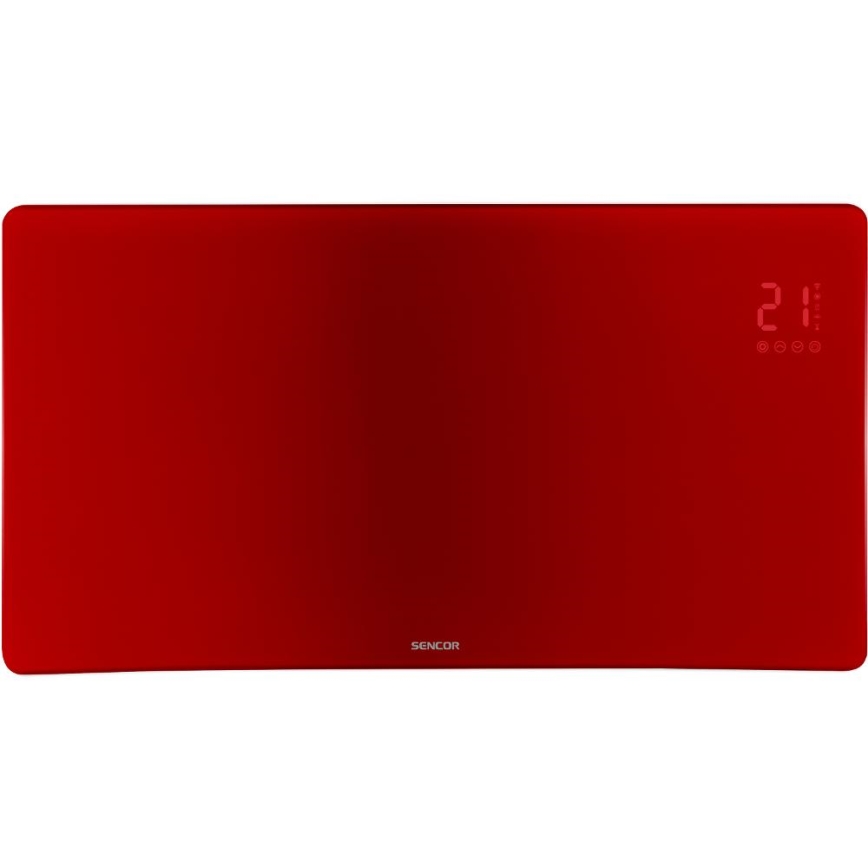 Sencor - Розумний електричний прямий обігрівач/конвектор 1200/2400 Вт/230 В IP24 Wi-Fi червоний