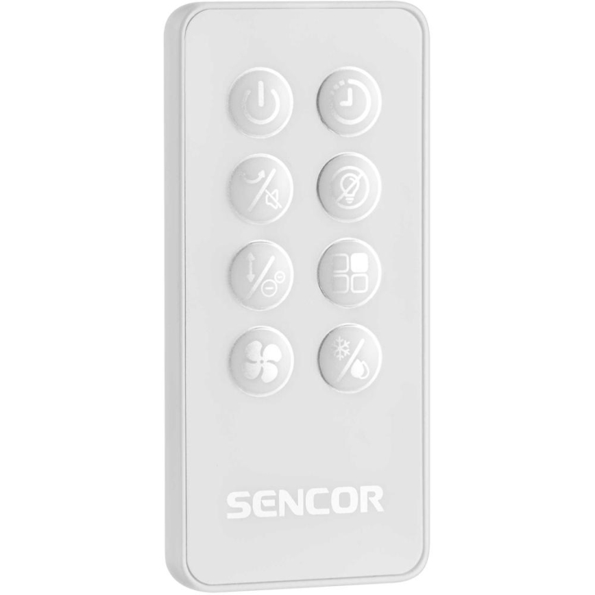 Sencor - Розумний мобільний охолоджувач повітря 60W/230V Wi-Fi білий + пульт дистанційного керування