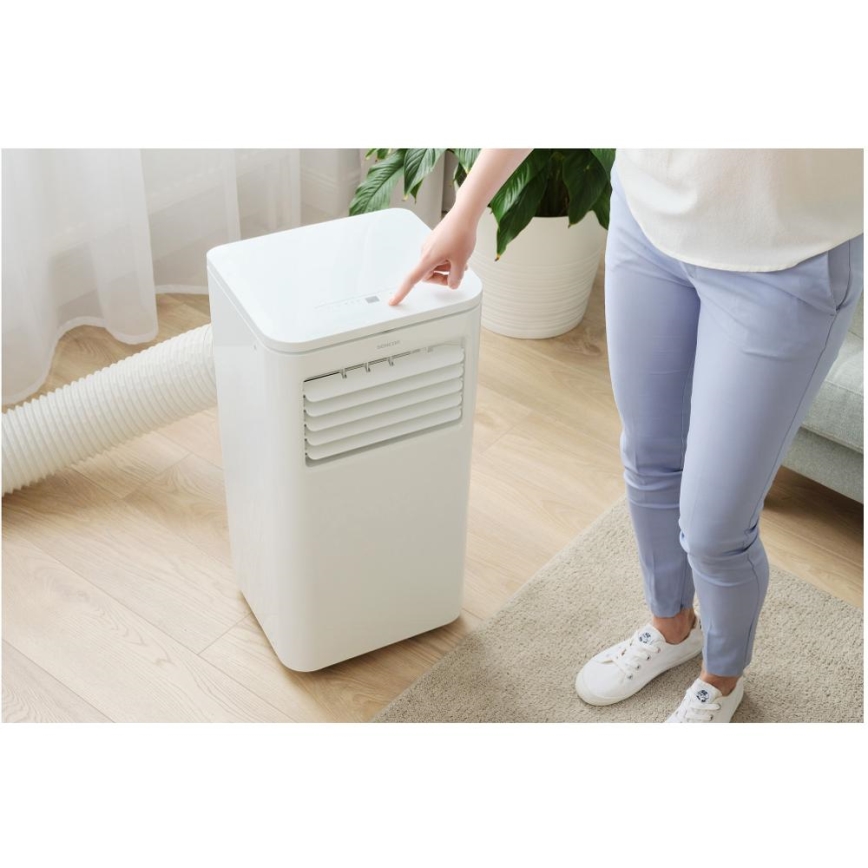 Sencor - Розумний мобільний кондиціонер 3 в 1 з повним комплектом аксесуарів 760W/230V 7000BTU Wi-Fi + пульт дистанційного керування
