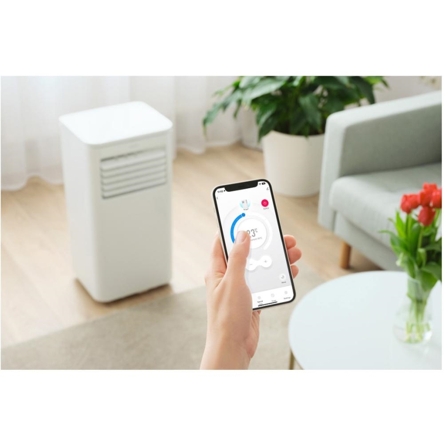 Sencor - Розумний мобільний кондиціонер 3 в 1 з повним комплектом аксесуарів 760W/230V 7000BTU Wi-Fi + пульт дистанційного керування