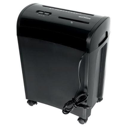 Sencor - Шредер для компакт-дисков и бумаги A4 объем 14л 230V черный