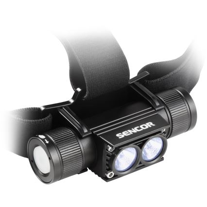 Sencor - Світлодіодний акумуляторний алюмінієвий налобний ліхтар LED/5W/2600 mAh IP65