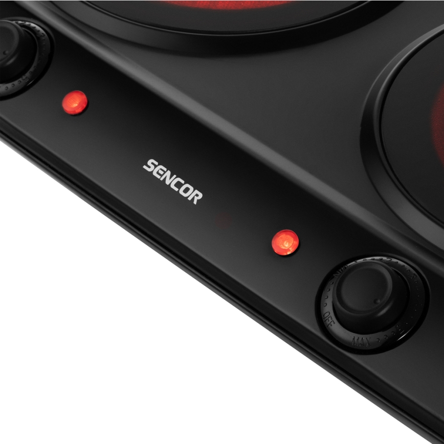 Sencor - Склокерамічна варильна поверхня на дві конфорки 2400W/230V