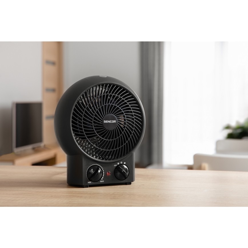 Sencor - Тепловентилятор 1200/2000W/230V черный