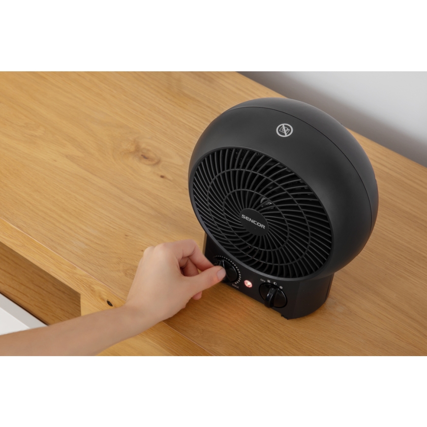 Sencor - Тепловентилятор 1200/2000W/230V черный