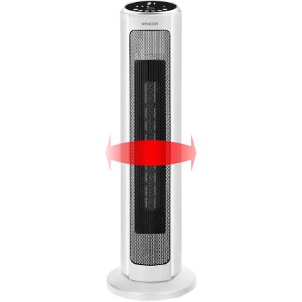 Sencor - Тепловентилятор с керамическим нагревательным элементом, 2200 Вт/230 В, Wi‑Fi, белый, с пультом дистанционного управления