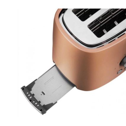 Sencor - Тостер на 2 ломтика с решёткой для подогрева, 1000 Вт/230 В, медный