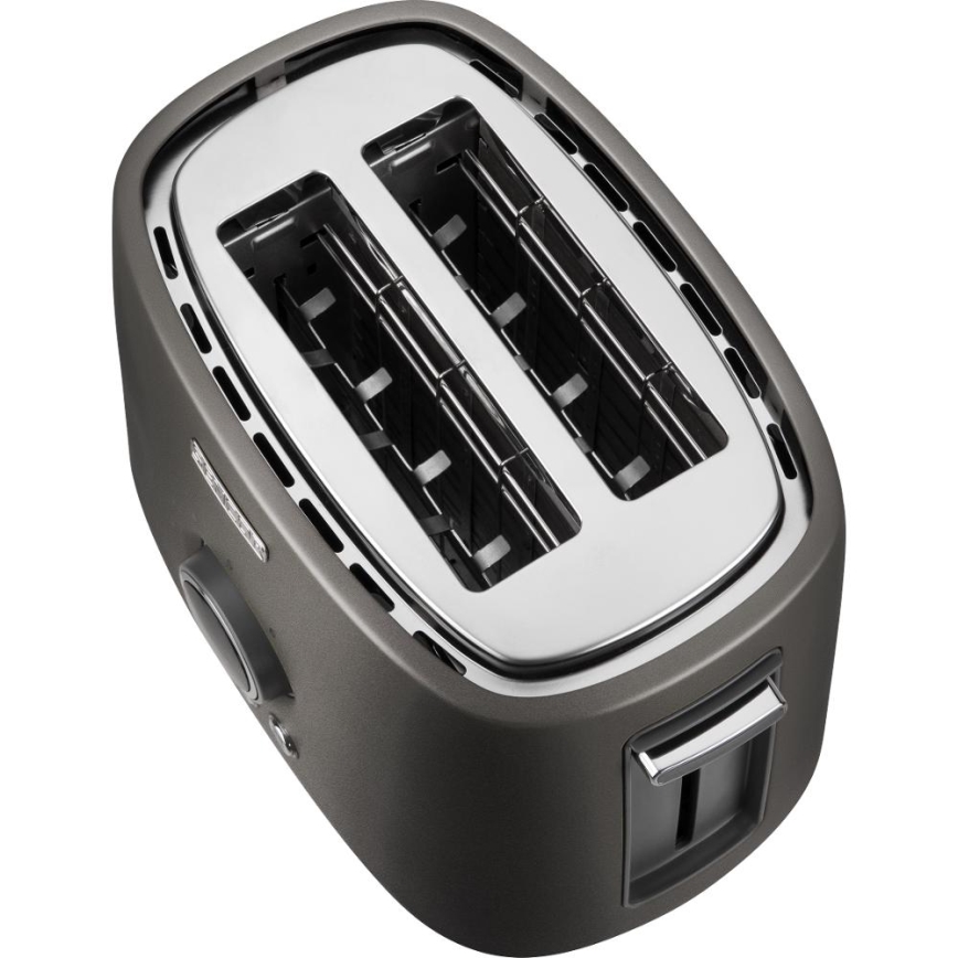 Sencor - Тостер на 2 ломтика с решёткой для подогрева булочек, 1000 Вт/230 В, антрацит