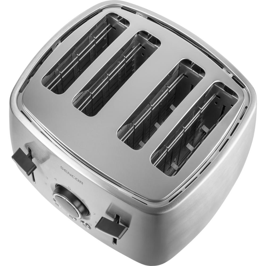 Sencor - тостер на 4 ломтика, 1600 Вт/230 В, матовый хром