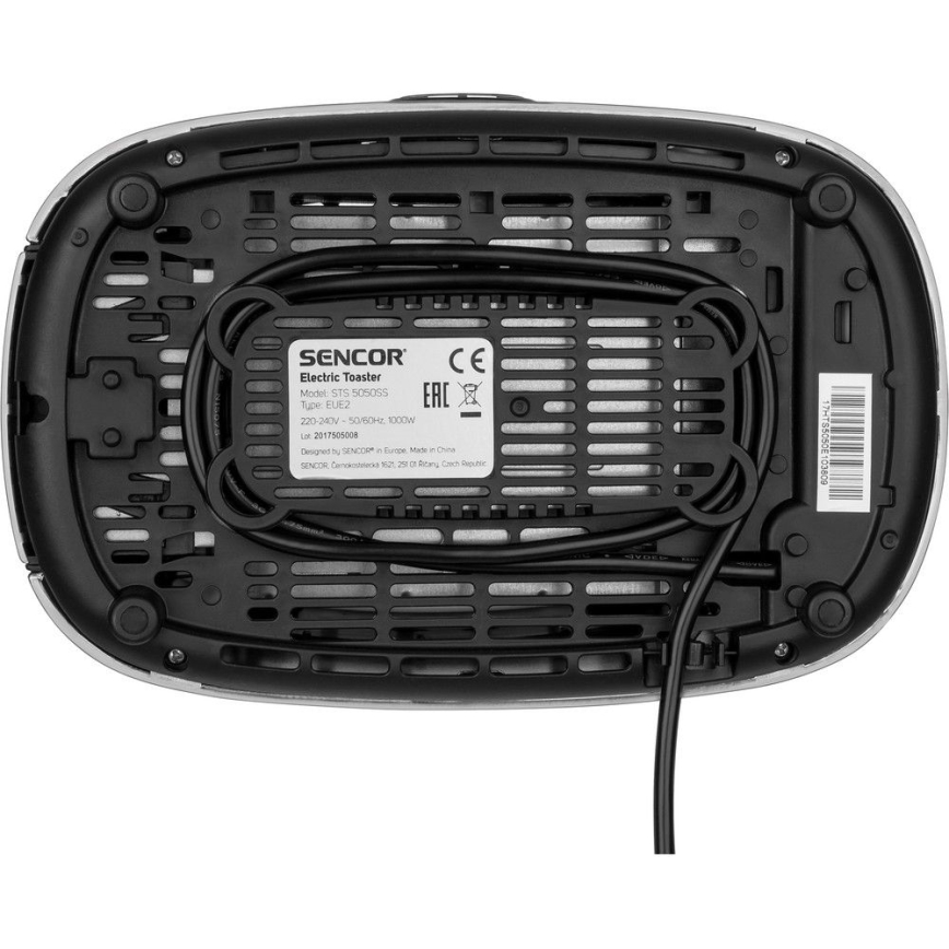 Sencor - Тостер на два отделения с решеткой для разогрева 1000W/230V бежевый
