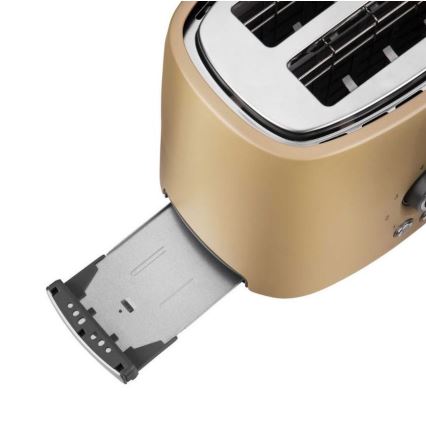 Sencor - Тостер с двумя отделениями и подогревательной решёткой 1000 Вт/230 В бежевый