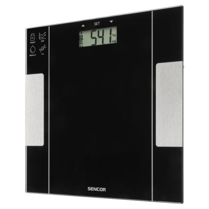 Sencor - Умные напольные фитнес-весы 1xCR2032 черный