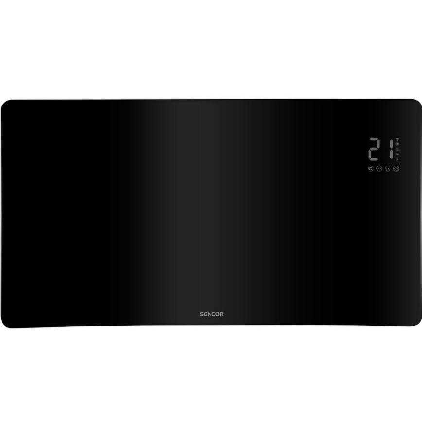 Sencor - Умный электрический обогреватель/конвектор 1200/2400W/230V IP24 Wi-Fi черный