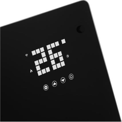 Sencor - Умный электрический конвектор/нагреватель 2000 Вт/230 В IP24 Wi-Fi черный + пульт дистанционного управления