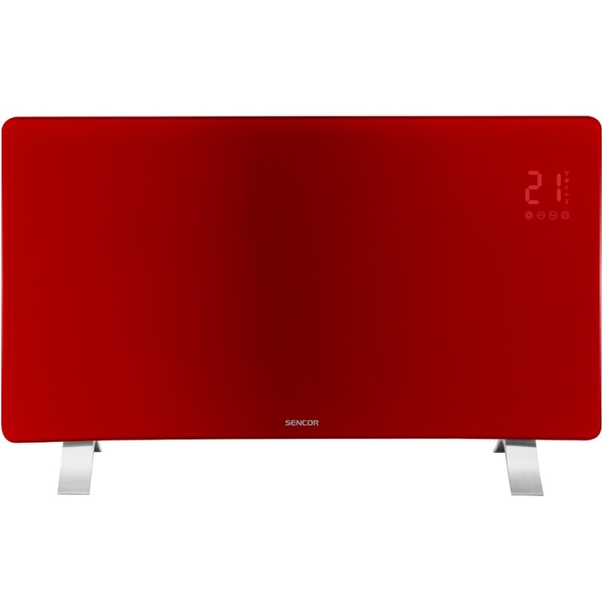 Sencor - Умный электрический конвектор/обогреватель 1200/2400 Вт, 230 В, IP24, Wi-Fi, красный