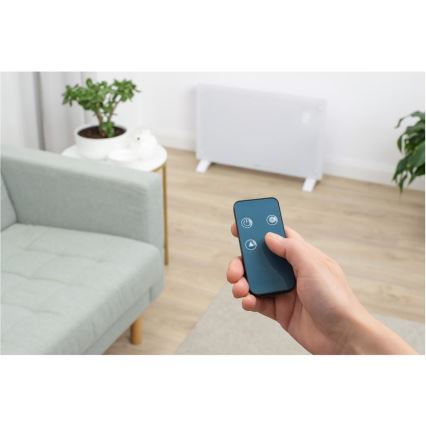 Sencor - Умный электрический прямоточный обогреватель/конвектор 2000W/230V IP24 Wi-Fi белый + пульт дистанционного управления