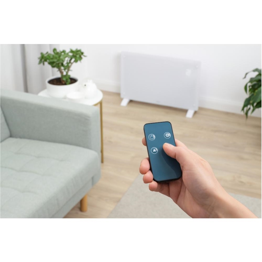 Sencor - Умный электрический прямоточный обогреватель/конвектор 2000W/230V IP24 Wi-Fi белый + пульт дистанционного управления