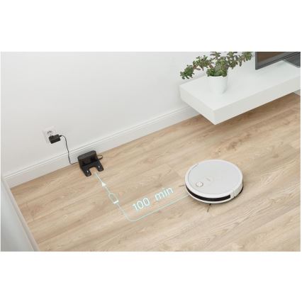 Sencor - Умный робот-пылесос со шваброй 2в1 28W/2600 mAh Wi-Fi белый + дистанционное управление