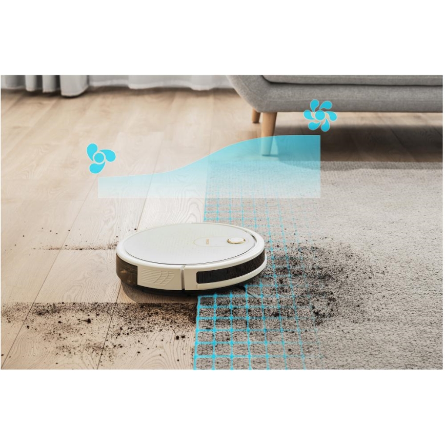 Sencor - Умный робот-пылесос со шваброй 2в1 28W/2600 mAh Wi-Fi белый + дистанционное управление