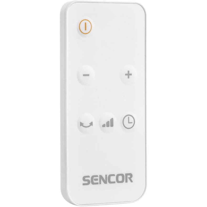 Sencor - Вентилятор з керамічним нагрівачем 2200 Вт/230 В Wi-Fi білий + пульт дистанційного керування