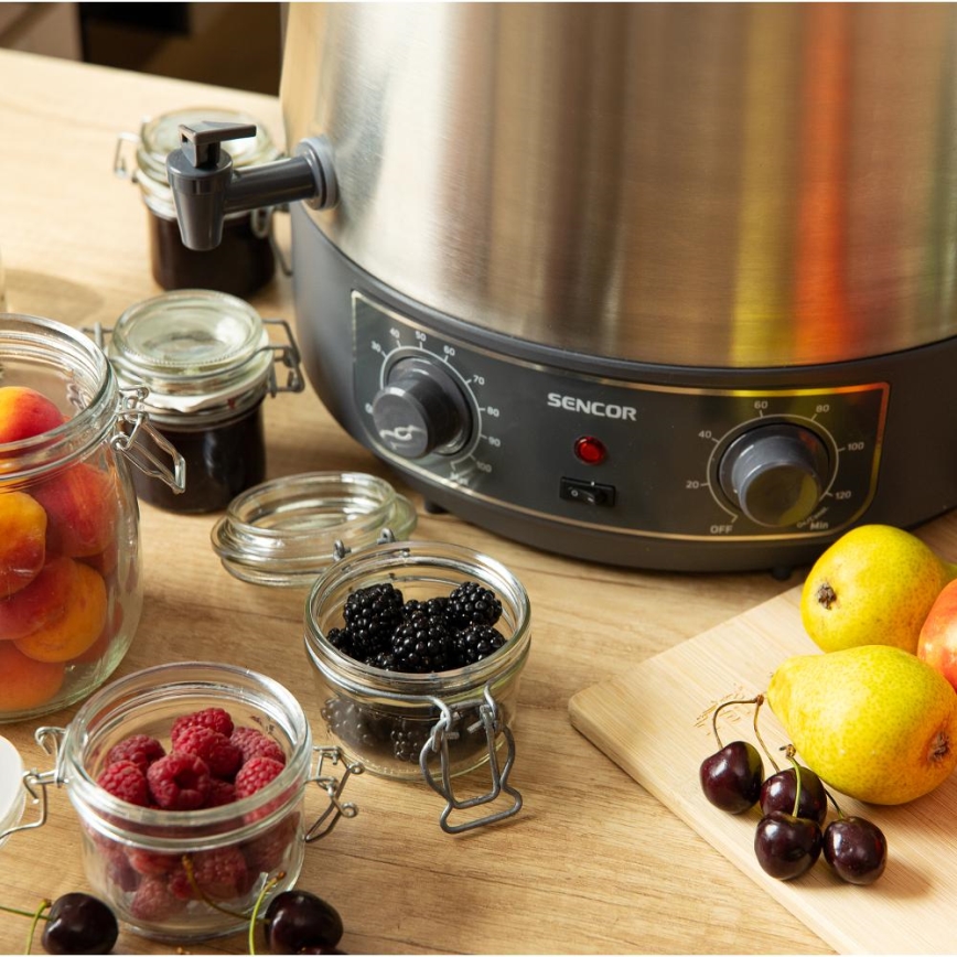 Sencor - Кастрюля для консервирования 27 л 1800 Вт/230 В нержавеющая/серая