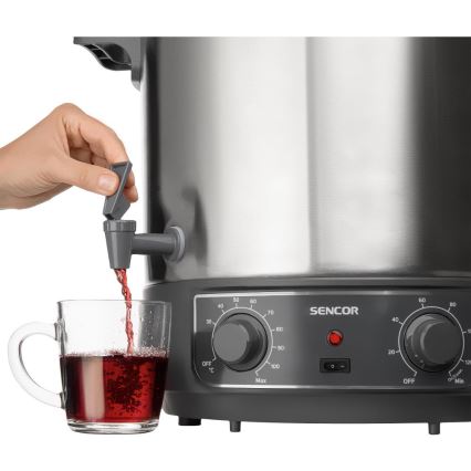 Sencor - Кастрюля для консервирования 27 л 1800 Вт/230 В нержавеющая/серая