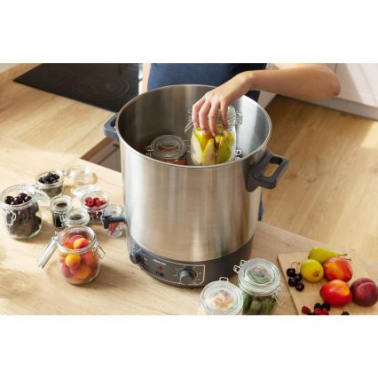 Sencor - Каструля для консервування 27 л 1800 Вт/230 В нержавіюча сталь/сірий