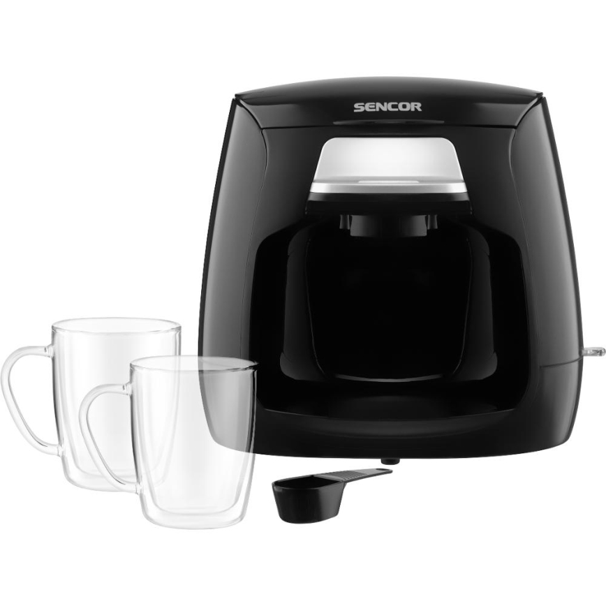 Sencor - Кофемашина с двумя чашками 500W/230V черный