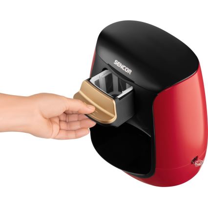 Sencor - Кофемашина с двумя чашками 500W/230V красный/черный
