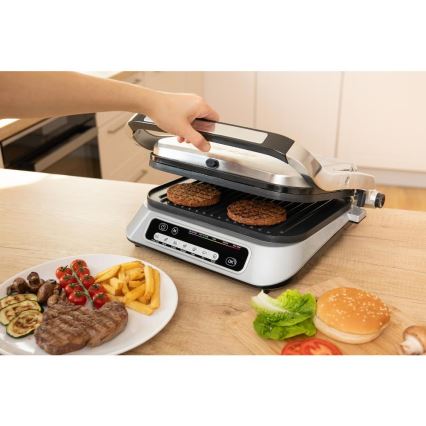 Sencor - Контактный гриль 2100W/230V матовый хром
