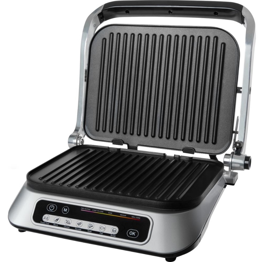 Sencor - Контактный гриль 2100W/230V матовый хром