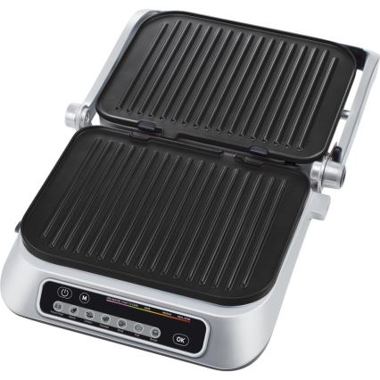 Sencor - Контактный гриль 2100W/230V матовый хром