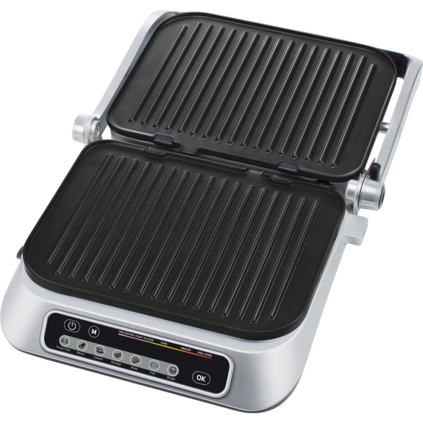 Sencor - Контактный гриль 2100W/230V матовый хром