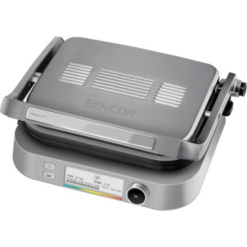 Sencor - Контактный гриль 2100W/230V матовый хром