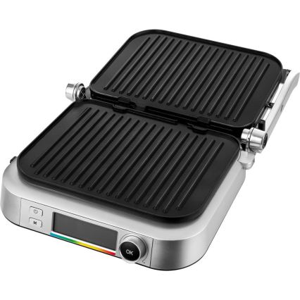 Sencor - Контактный гриль 2100W/230V матовый хром