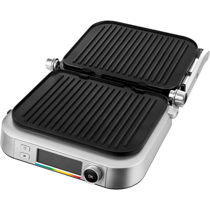 Sencor - Контактный гриль 2100W/230V матовый хром