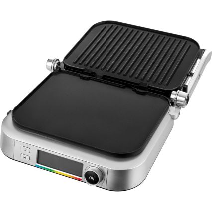 Sencor - Контактный гриль 2100W/230V матовый хром