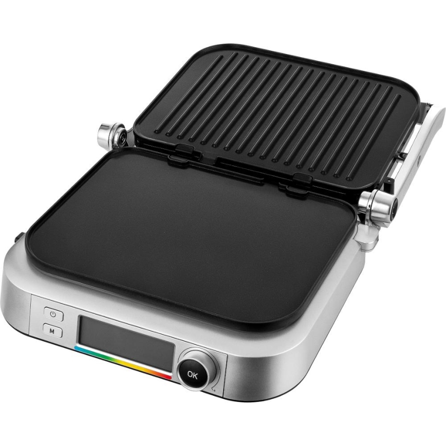 Sencor - Контактный гриль 2100W/230V матовый хром