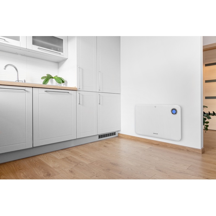 Sencor - Конвекційний обігрівач з LCD-дисплеєм і термостатом 750 Вт/1500 Вт/230 В IP24