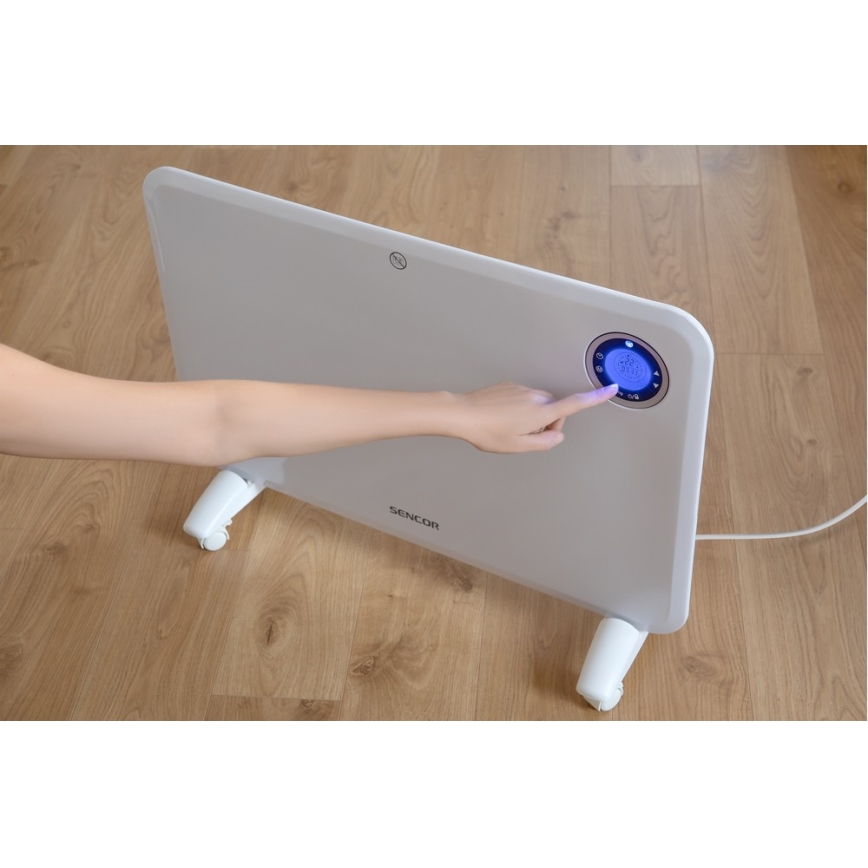 Sencor - Конвекційний обігрівач з LCD-дисплеєм і термостатом 750 Вт/1500 Вт/230 В IP24