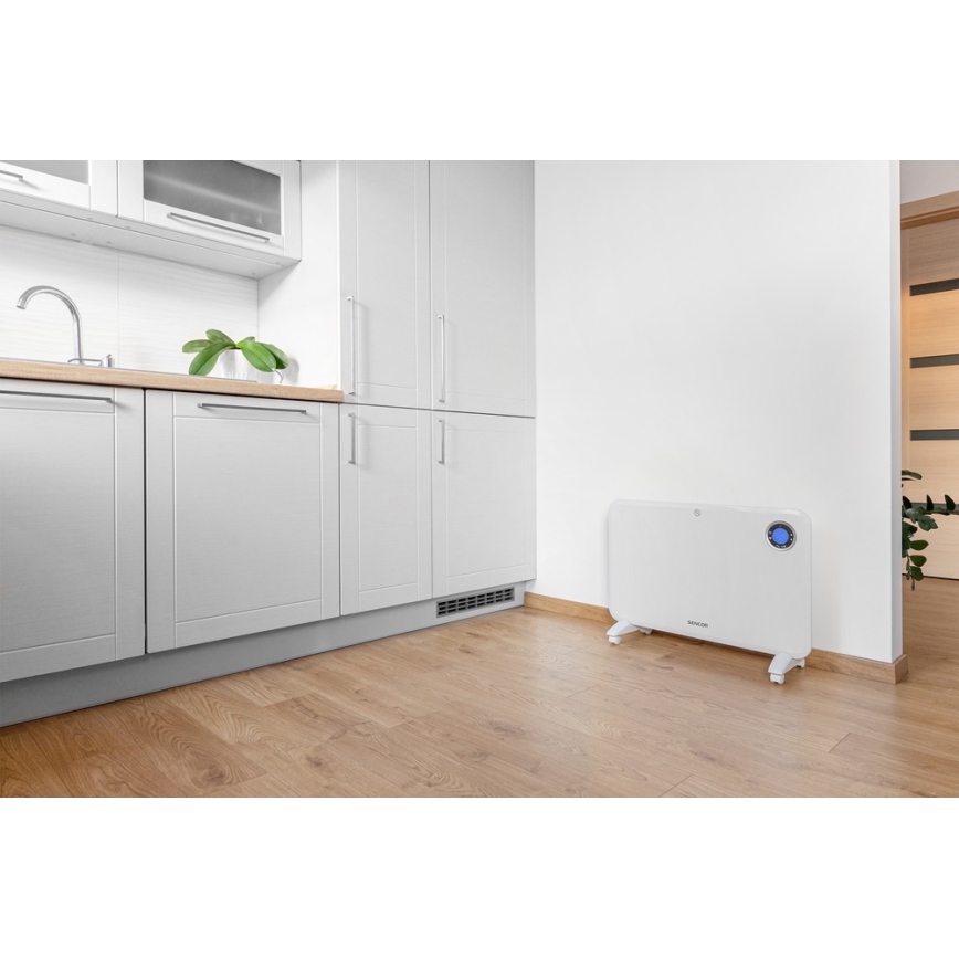 Sencor - Конвекційний обігрівач з LCD-дисплеєм і термостатом 750 Вт/1500 Вт/230 В IP24