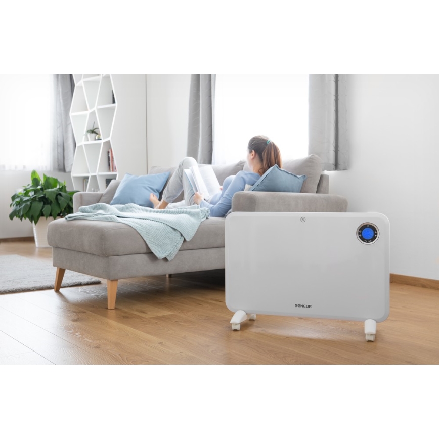 Sencor - Конвекционный обогреватель с LCD-дисплеем и термостатом 750W/1500W/230V IP24