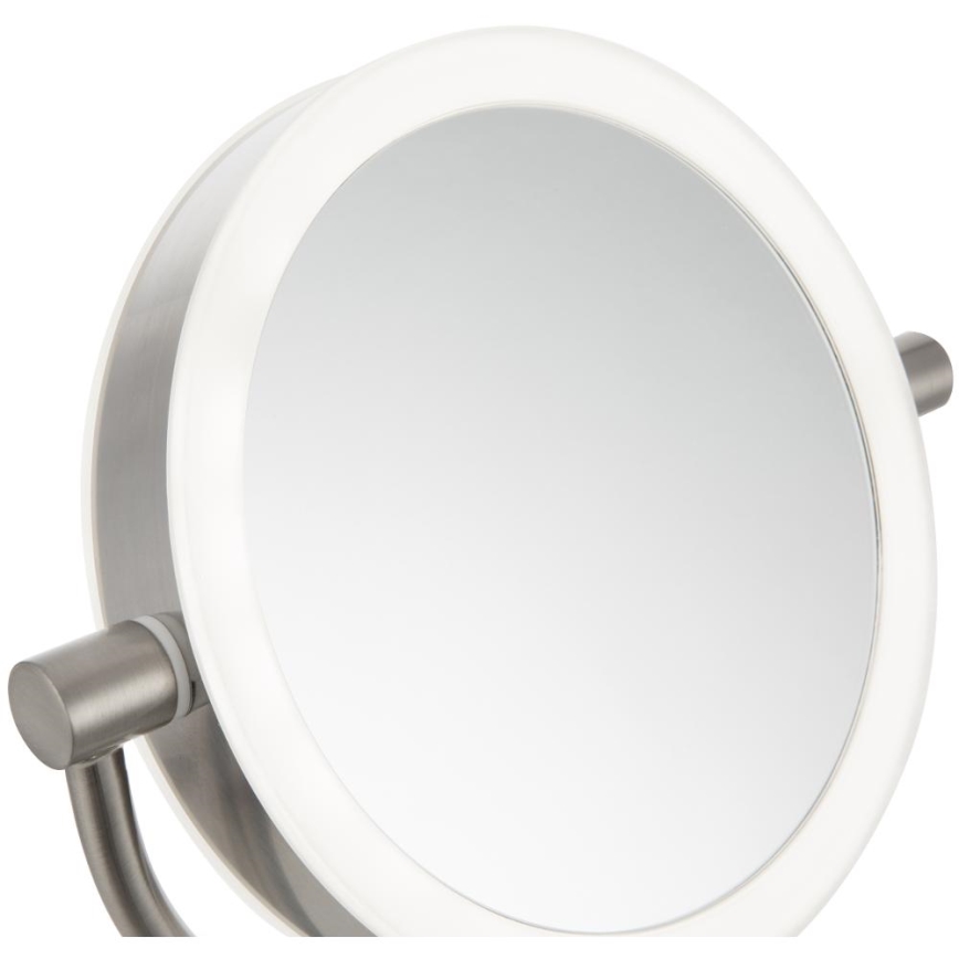 Sencor - Косметичне дзеркало з LED підсвічуванням LED/5W/230V нержавіюча сталь