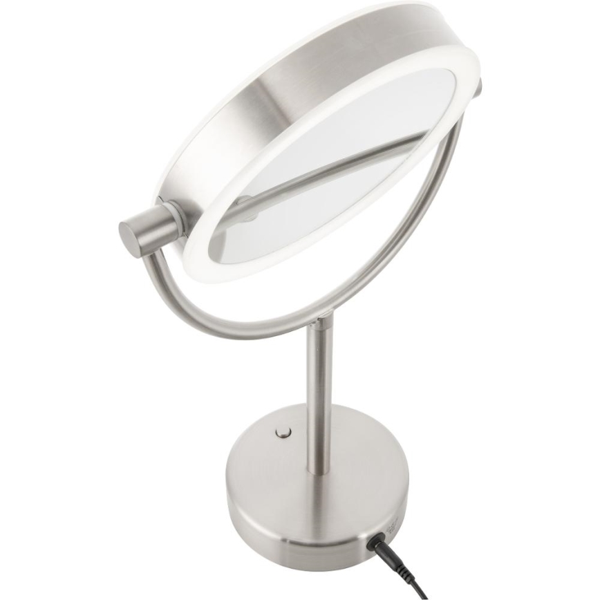 Sencor - Косметичне дзеркало з LED підсвіткою LED/5W/230V нержавіюча сталь
