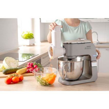 Sencor - Кухонний комбайн з нержавіючою чашею 1700 Вт/230 В матовий хром